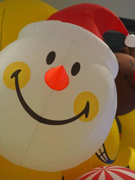 Christmas Santa Claus Smiley face yellow ball Smile balloon