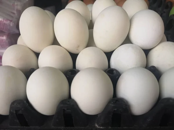 Salted Duck Eggs Black Panel — Stock Photo, Image