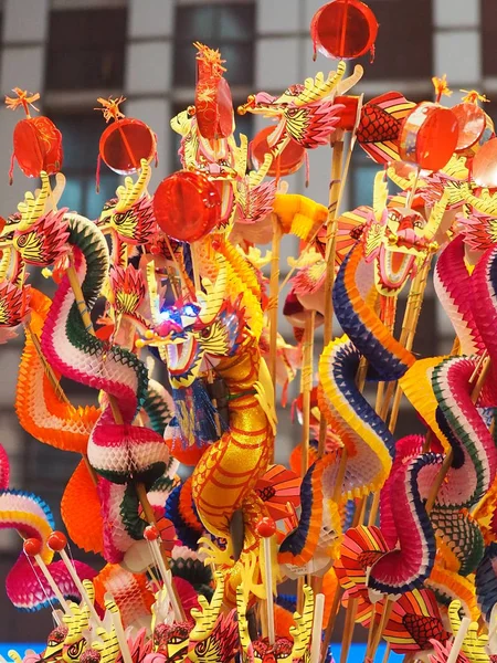 Dragon Pustade Leksak Dekoration Kinesiska Nyåret Festival — Stockfoto