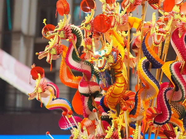 Dragon Pustade Leksak Dekoration Kinesiska Nyåret Festival — Stockfoto