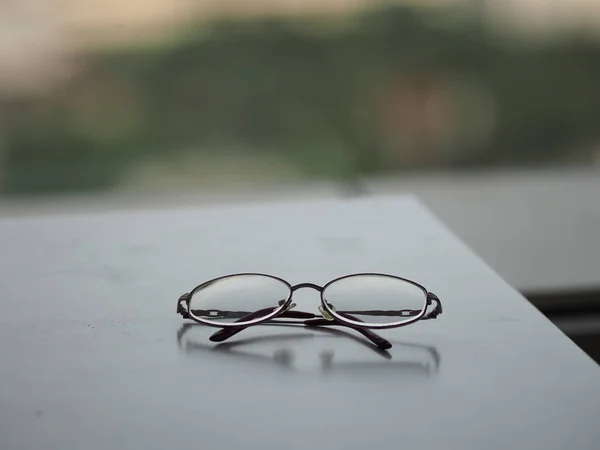 Bril Brillen Witte Bureau — Stockfoto