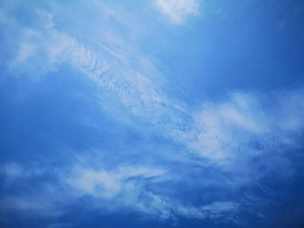 Nuvens Brancas Céu Azul Nublado Ambiente Beleza Fundo Natural — Fotografia de Stock