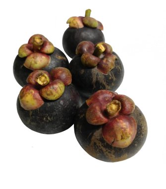 kesim grubu mangos genç meyve beyaz arka plan izole