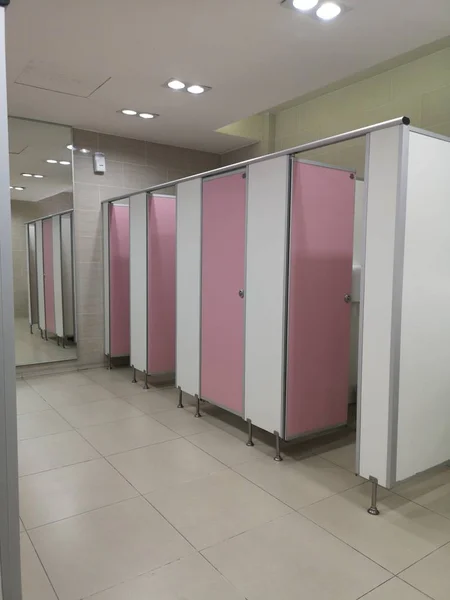 Pembe ve gri renk Prefabrik Melamin malzeme ile tuvalet bölümü duvar Kaplama