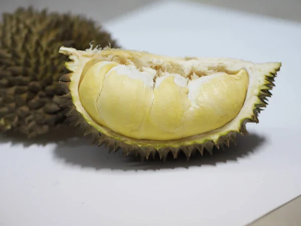 Tajski Owoc Żółty Dojrzałe Durian Kolczastej Zieleni — Zdjęcie stockowe