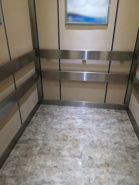 Cushioning Rubber Guard Rail Stainless Lift Elevators Interior Door Entry — Stock Photo, Image