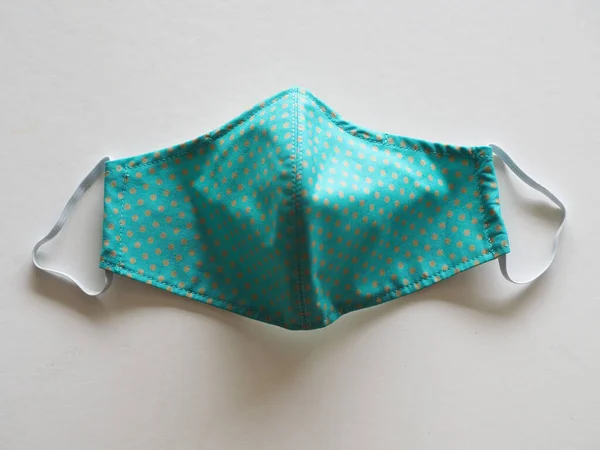 Σχέδιο Κουκκίδων Μπλε Πράσινο Χρώμα Μάσκα Αυτο Πρόληψη Άρρωστος Από — Φωτογραφία Αρχείου