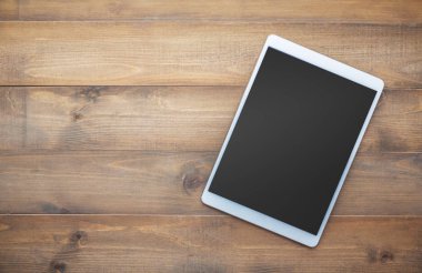 Vintage Smartphone mockup düz eski masa üstü ahşap arka plan doku alanı kavramı çalışma alanı office boş Not, Takvim yeni yıl 2019 planı, e-ticaret iş blogger fikir boş ahşap görünümü üzerinde yatıyordu