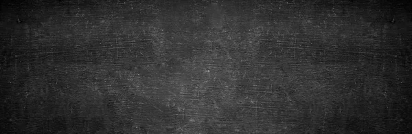 Blank wide screen Real chalkboard background texture in college concept for back to school panoramic wallpaper for black friday white chalk text draw graphic. Empty surreal room wall blackboard pale.