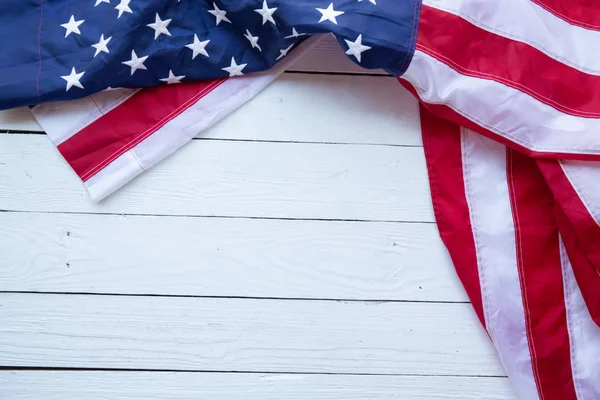 Antike amerikanische Flagge schwenkt Muster Hintergrund in rot blau weiß — Stockfoto