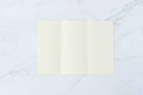 Branco Vintage Faz Lista Mockup Papel Plano Parte Superior Tabela — Fotografia de Stock