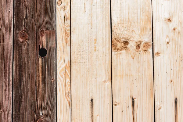 Beige Dark Brown Textured Wooden Planks Copy Space — Stock Photo, Image