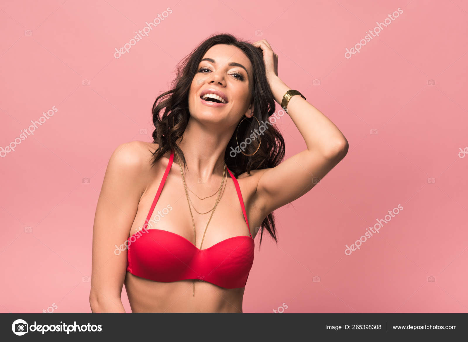pink red swimsuit