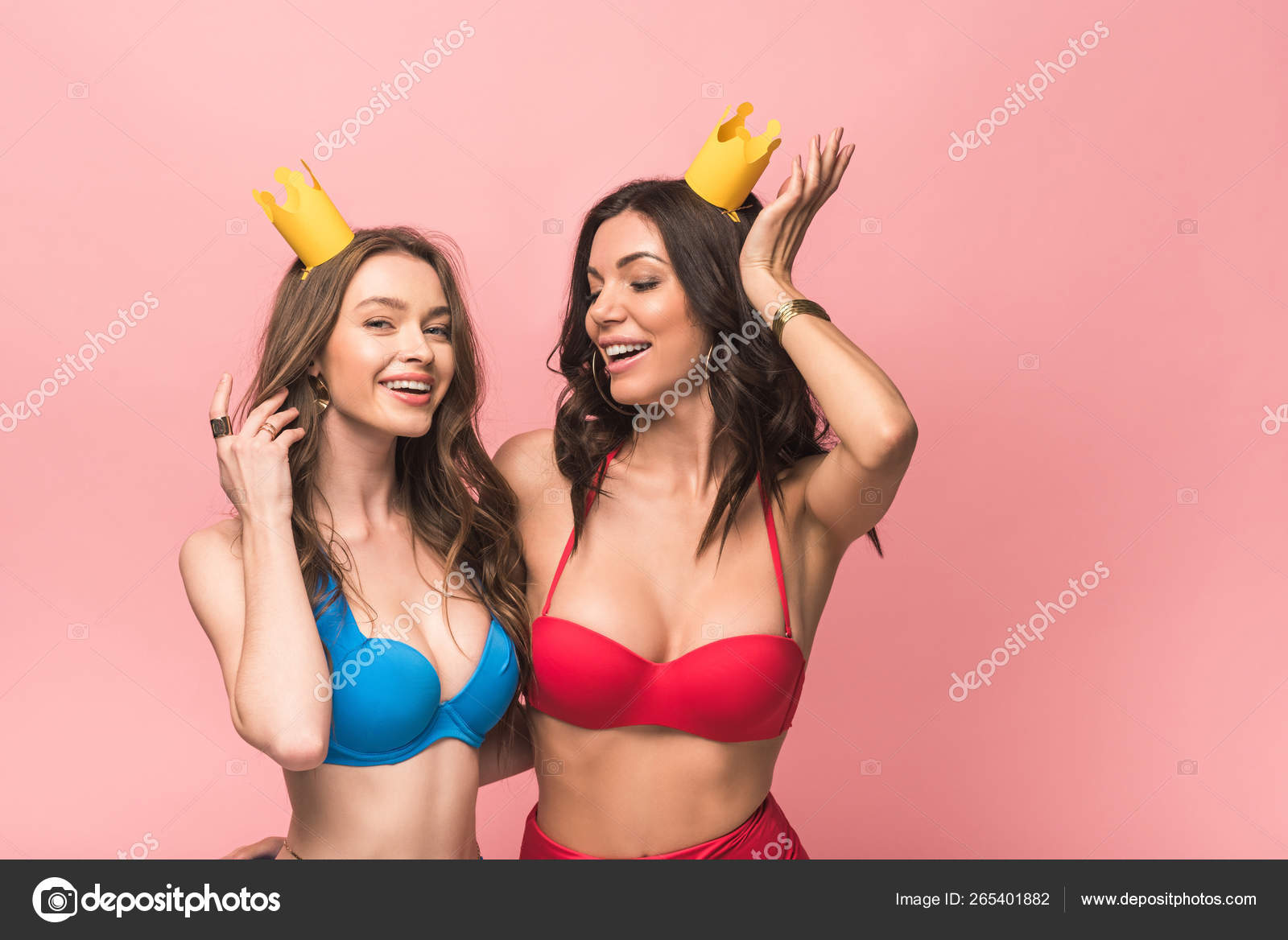 girls yellow bikinis