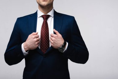gri, insan duygu ve ifade kavramı izole takım dokunmadan emin işadamı kırpılmış görünümü