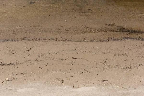 Bruin Getextureerde Oppervlak Met Zand Water Met Kopieer Ruimte — Stockfoto