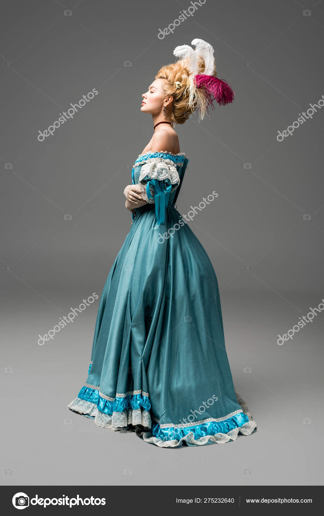 Grey victorian dress sales