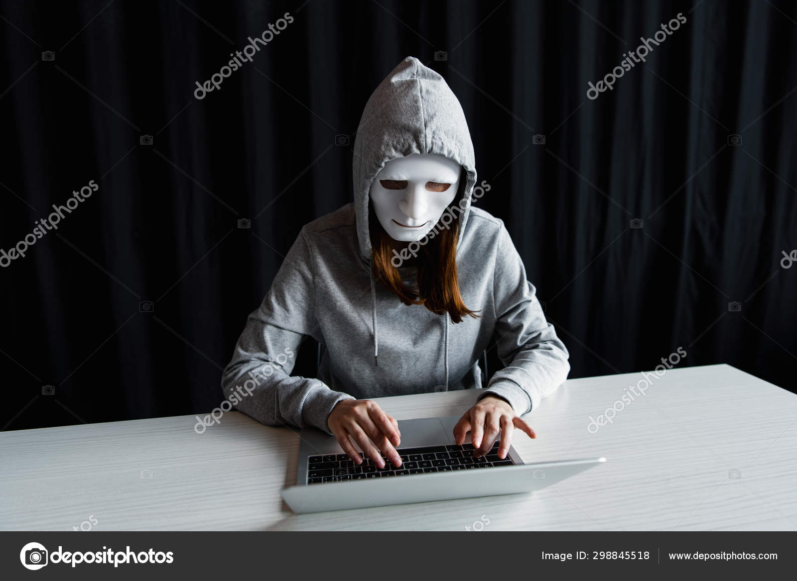 Internet Troll Is Mean At The Computer Stock Photo - Download