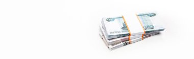 beyaz izole rus para panoramik çekim 