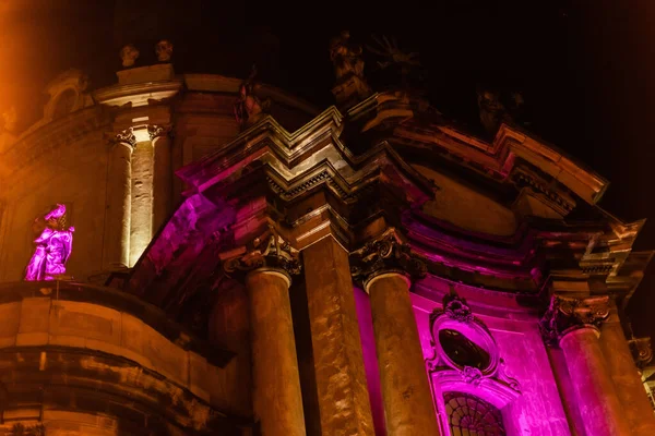 Vista Ángulo Bajo Antigua Catedral Dominicana Lviv — Foto de Stock