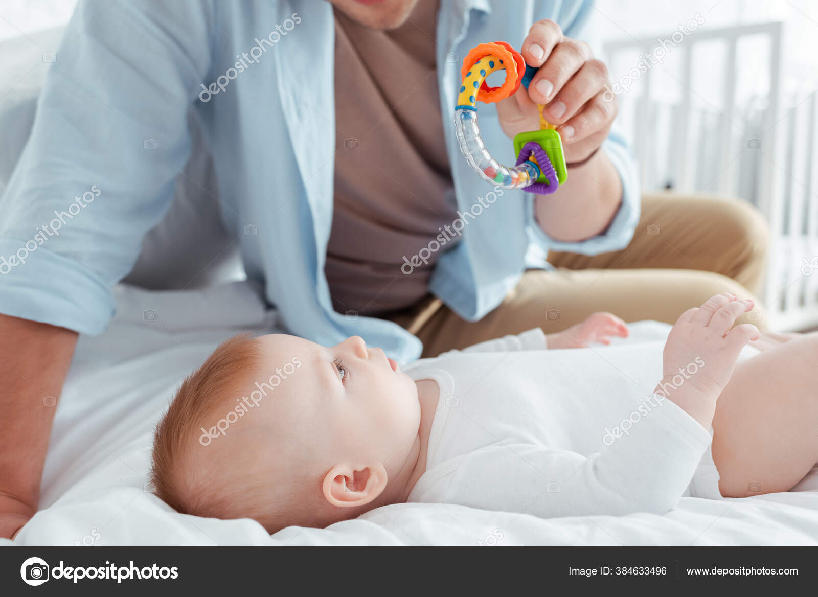 Cropped View Man Playing Baby Rattle Adorable Baby Boy Stock Photo Image By C Haydmitriy Cropped View Man Playing Baby Rattle Adorable Baby Boy Stock Photo Image By C Haydmitriy