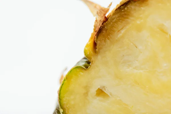 Close View Delicious Sweet Cut Pineapple Isolated White — Stok Foto