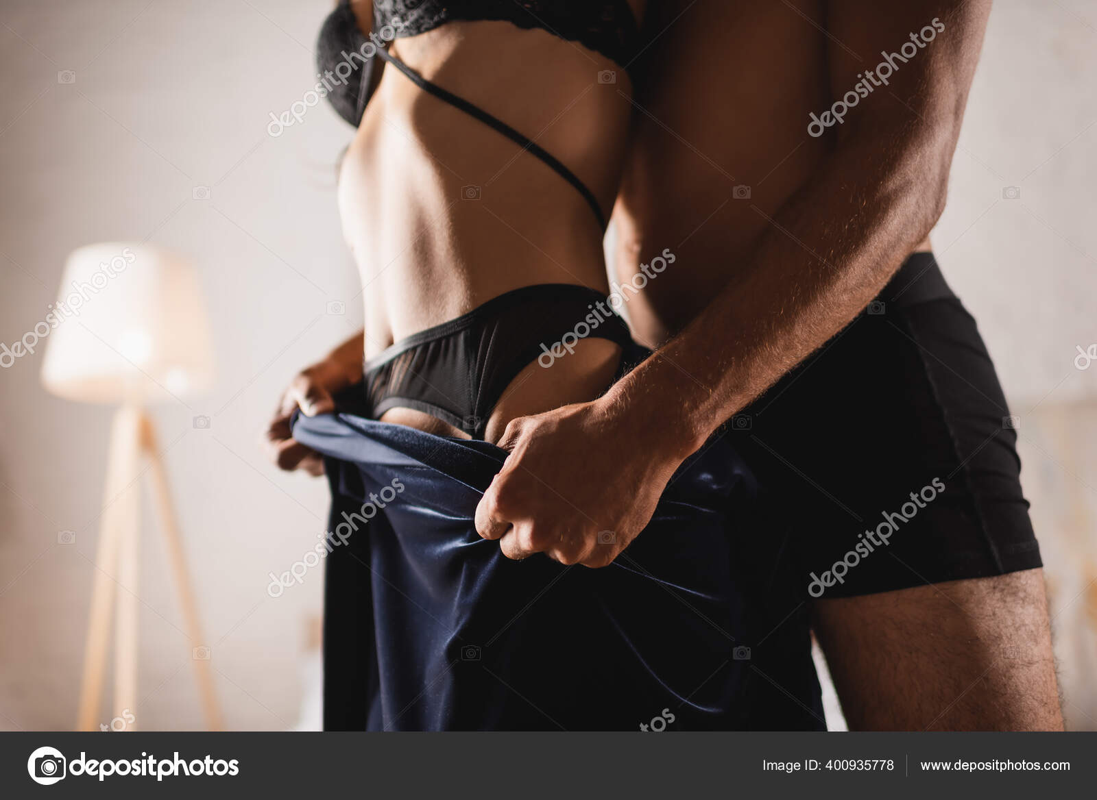 Cropped View Man Underpants Taking Dress Seductive Girlfriend Home Stock Photo by ©HayDmitriy 400935778