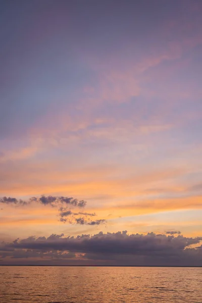 Landscape of sea and cloudy sky at sunset 