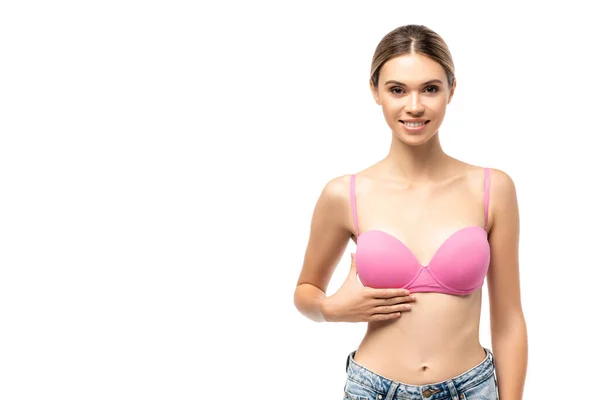 Cropped Shot Woman Bra Holding Pink Ribbon Breast Cancer Awareness Stock  Photo by ©AndrewLozovyi 212561438