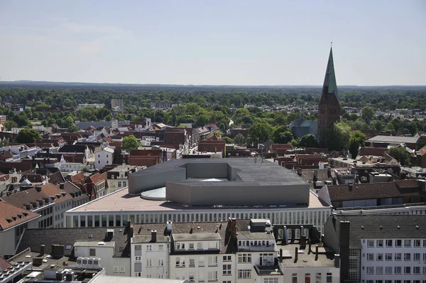 Sky Line Von Lübeck — Stockfoto