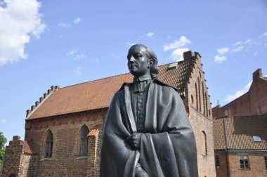 Lund ile heykeli Heuric Schartou ve Liberiet, İsveç