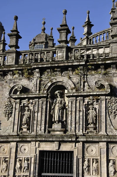 Versiering Royal Deuropening Kathedraal Santiago — Stockfoto