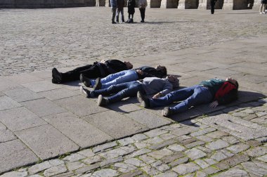 daha önce katedral Meydanı gelen hacılar
