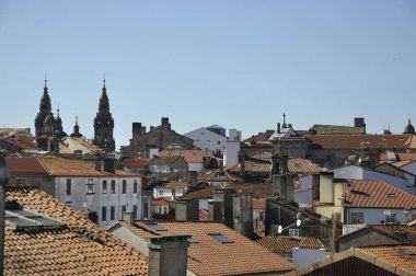 Santiago de Compostele ve Katedral Kulesi çatılar