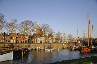 akşam ışığında Hoorn Limanı