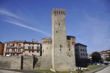 Umbertide 'de evler ve Rocca