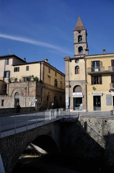 Bridge Churchtower City View Umbertide — Stock Photo, Image