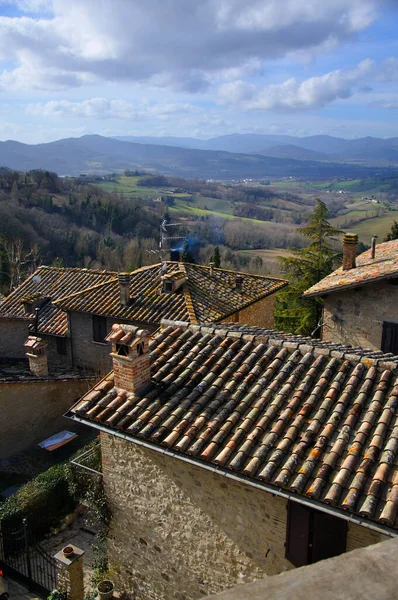 Roofs Houses Montone Landscape — Stock Photo, Image