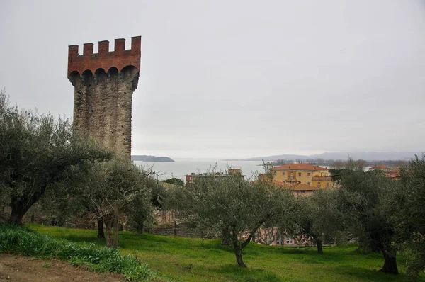 Lago Trasimeno Inverno Torre Passignano Inverno — Foto Stock