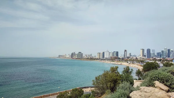 Спокійна Міський Пейзаж Середземного Моря Тель Авіві Ізраїль — стокове фото