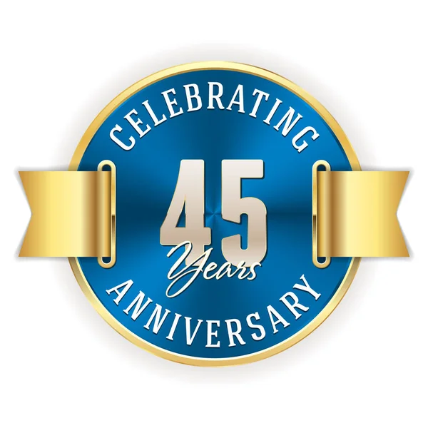 Celebrating Years Anniversary Emblem — Stock Vector