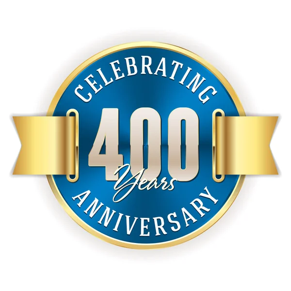 Celebrating 400 Years Anniversary Emblem Ribbon — Stock Vector
