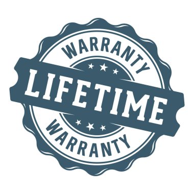 Beyaz arka plan üzerinde etiket izole ömür boyu garanti