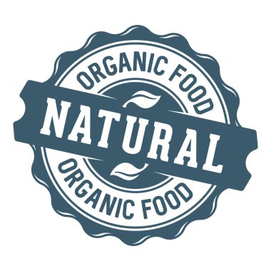 Beyaz arka plan üzerinde izole organik gıda etiket