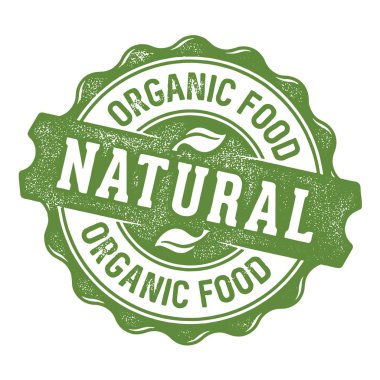 Beyaz arka plan üzerinde izole organik gıda etiket