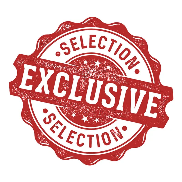 Exclusive Selection Label Isolated White Background — Stock Vector