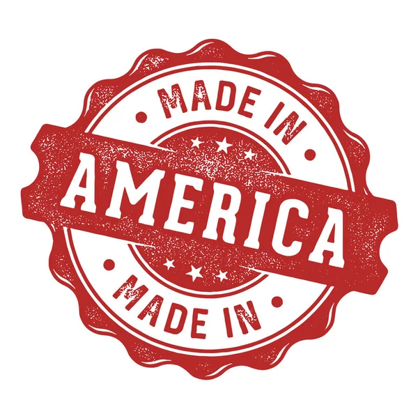 Made America Label Isolated White Background — Stock Vector