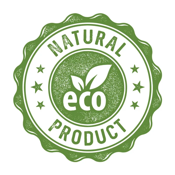 Beyaz Arka Plan Üzerinde Izole Doğal Ürün Etiketi — Stok Vektör