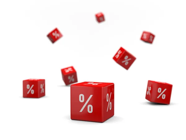 Discount Box Verkaufsförderkonzept Mit Prozentsatz — Stockfoto