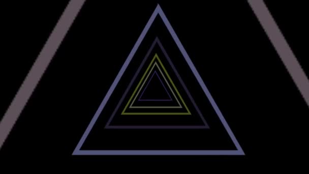 Abstraktní Trojúhelníky Smyčka — Stock video